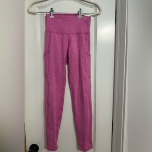 Pink aeri leggings with pockets